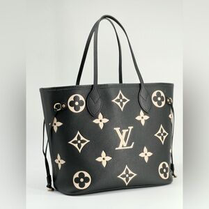Louis Vuitton Neverfull MM Tote Monogram Empreinte Leather Bag